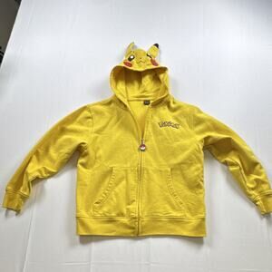 Kids Full Zip Hoodie with Ears Size M Pikachu Pokémon